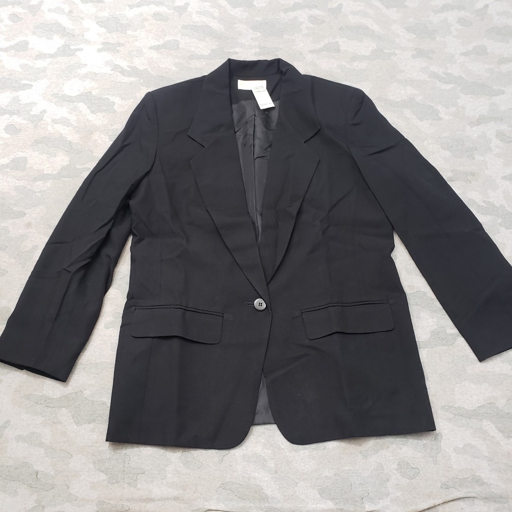 Vintage Pendleton Blazer Womens 8 Black Single Button Pockets NWT